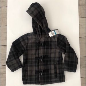 Kids headquarters grey & black checkered coat kids